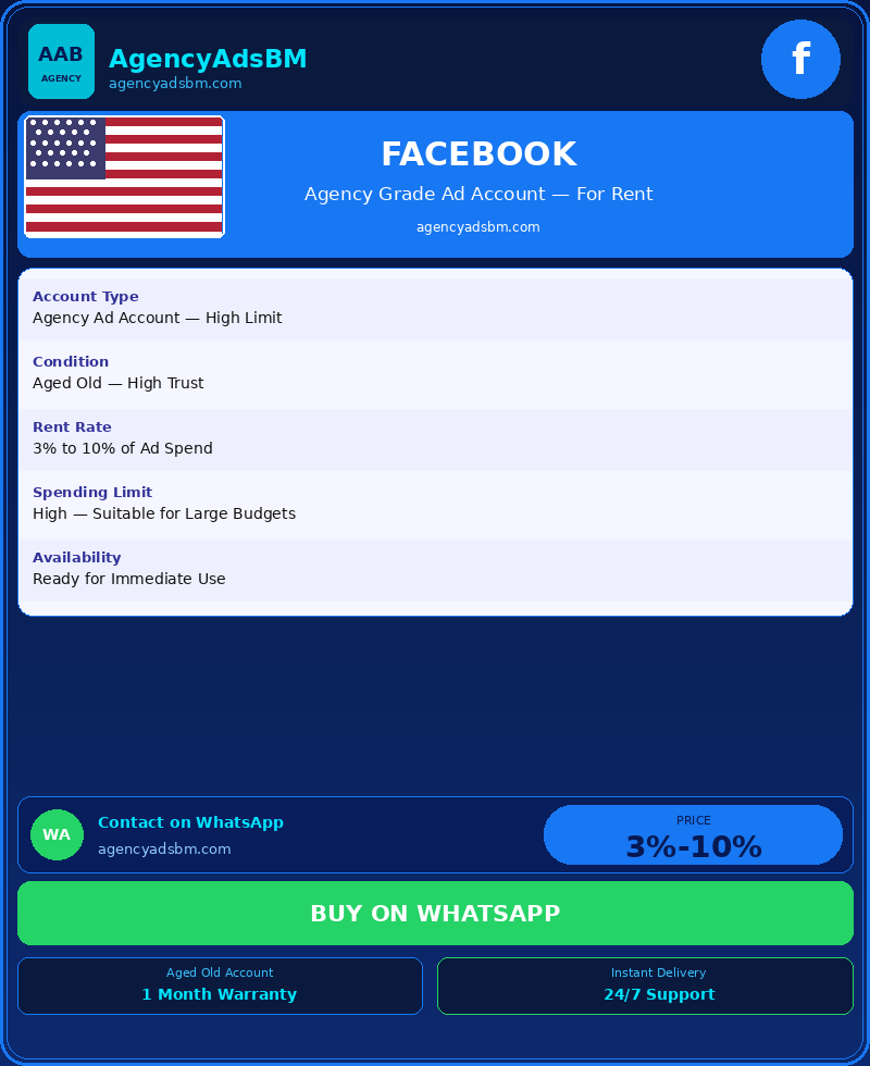 Agency Ad Account for Rent